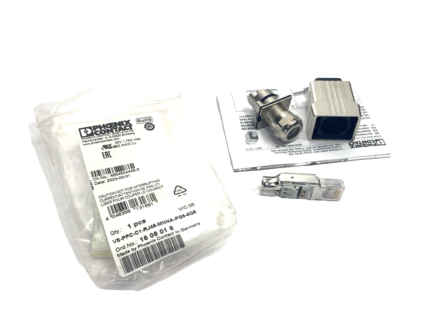 Phoenix Contact VS-PPC-C1-RJ45-MNNA-PG9-8Q5 RJ45 Connector 1608016 - New - Maverick Industrial Sales