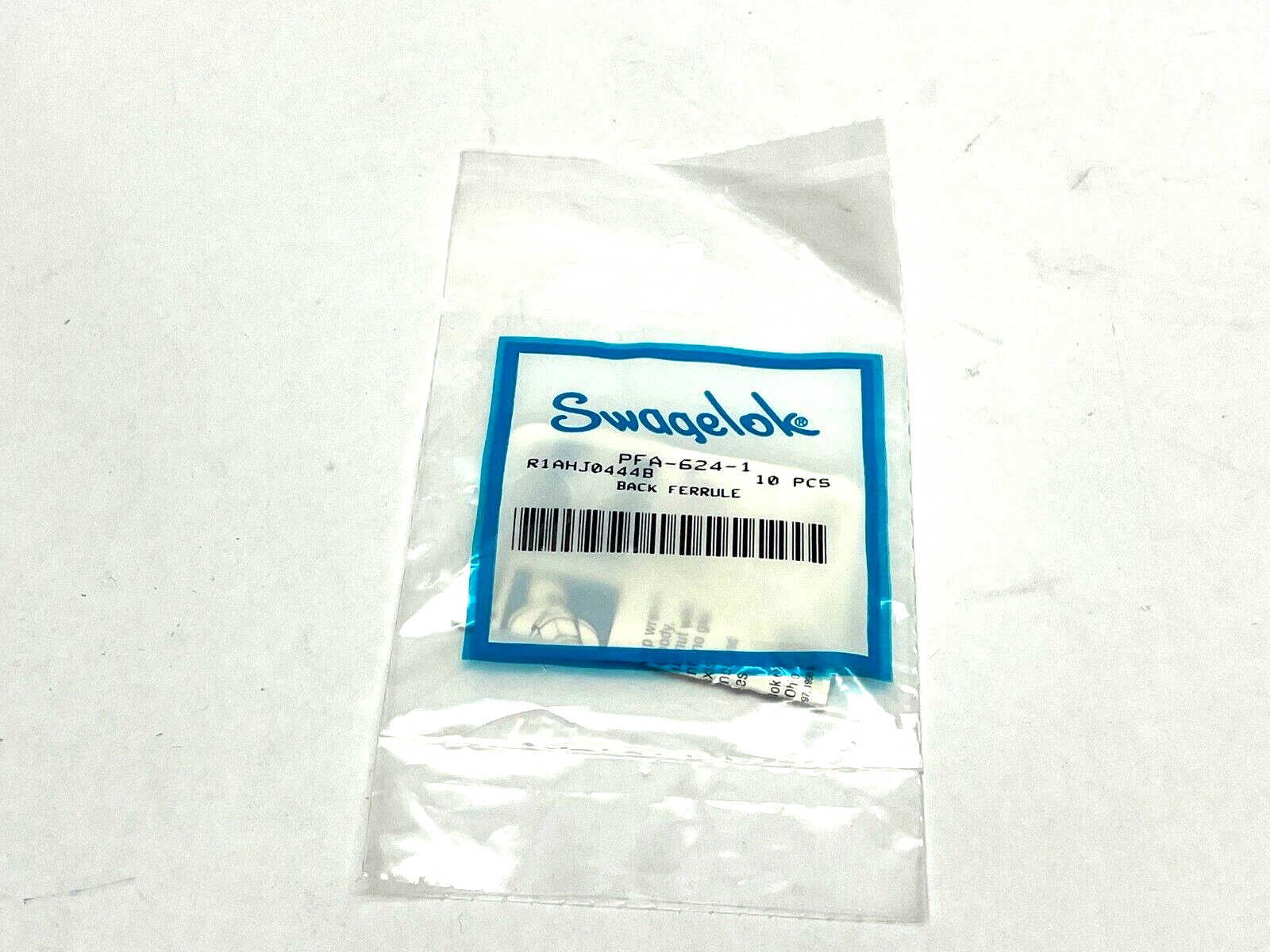 Swagelok PFA-624-1 Back Ferrule 3/8" PKG OF 10 - New - Maverick Industrial Sales
