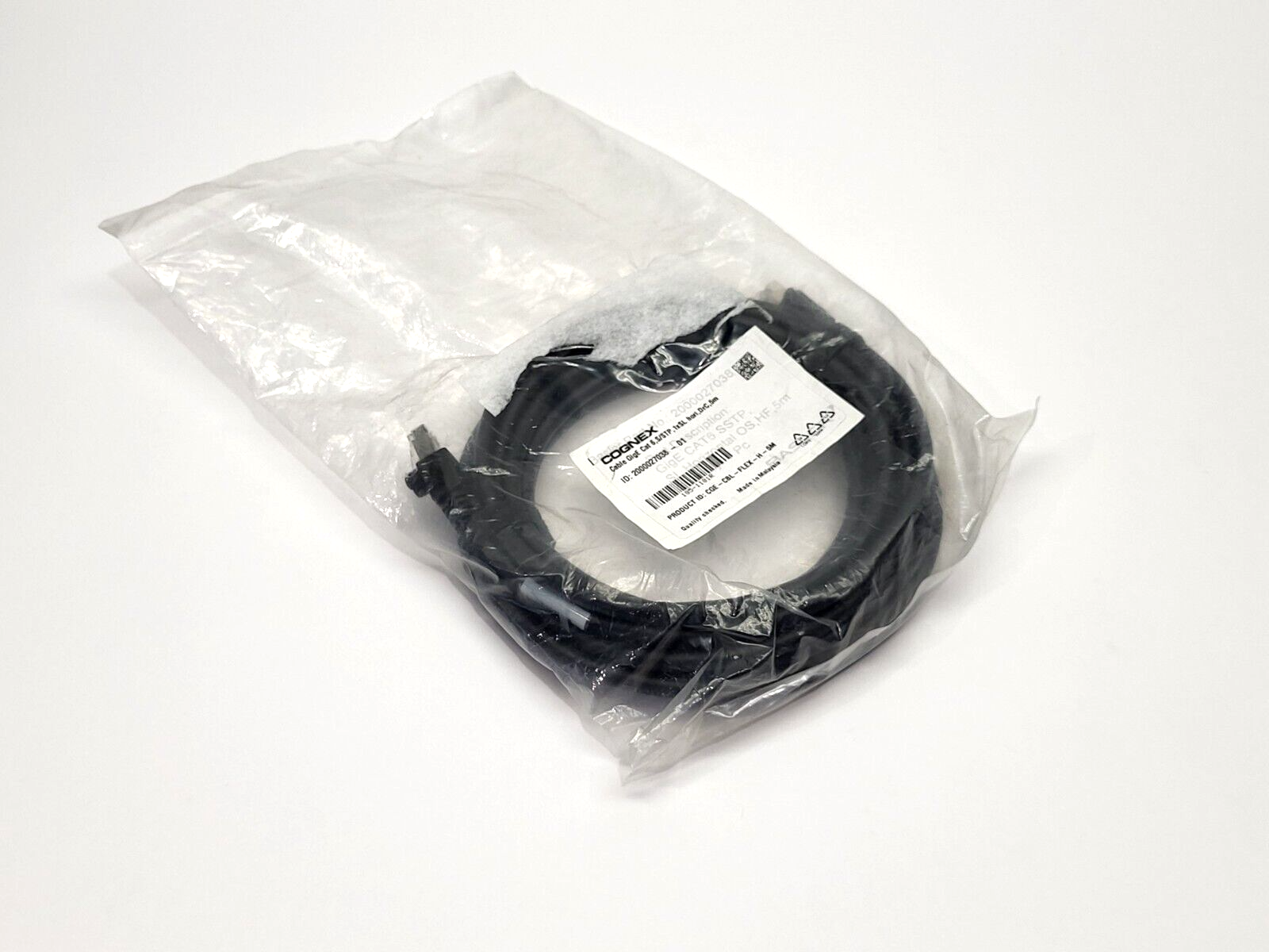 Cognex CGE-CBL-FLEX-H-5M Camera Network Cable GigE Cat 6, 5m - New - Maverick Industrial Sales