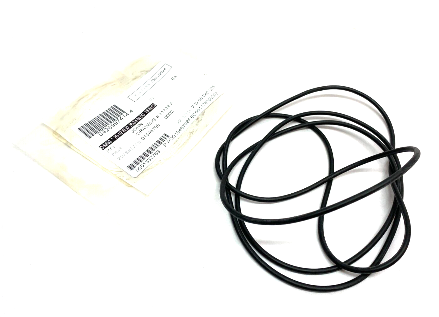 71739-A O-Ring Buna-N Seal 20-1/2" ID 20-3/4" OD 1/8" CS - New – Open box - Maverick Industrial Sales