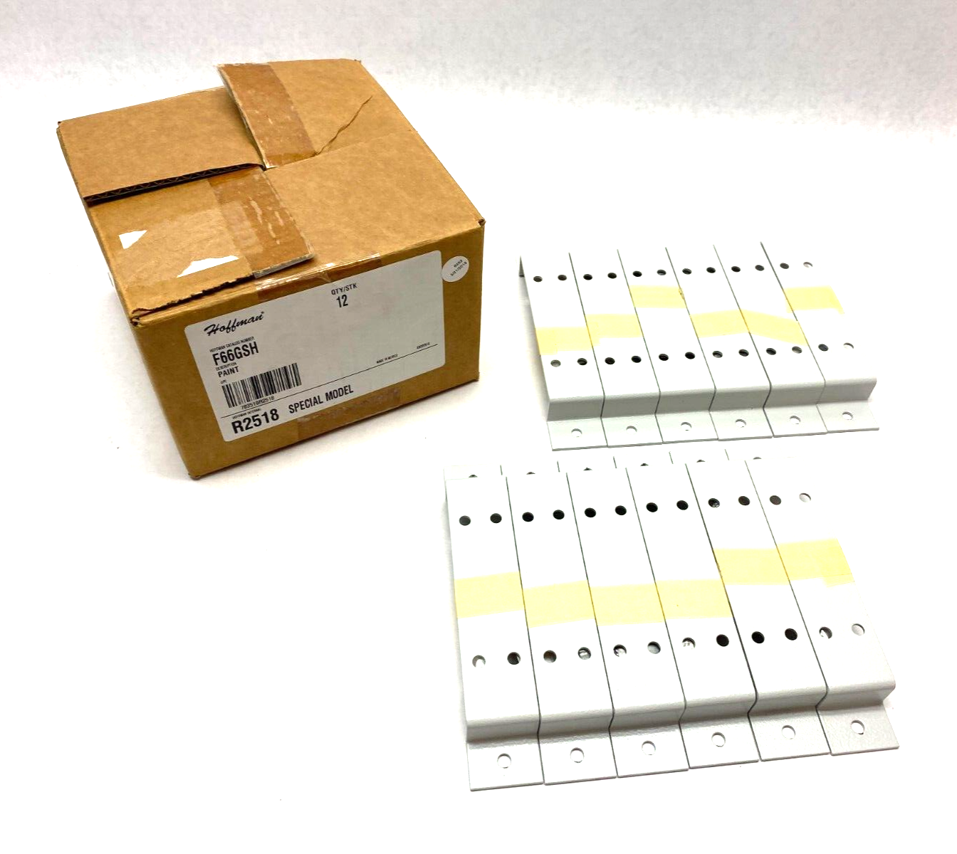 Hoffman F66GSH nVent Support Hanger fits 6.00x6.00, White, Steel BOX OF 12 - New – Open box - Maverick Industrial Sales