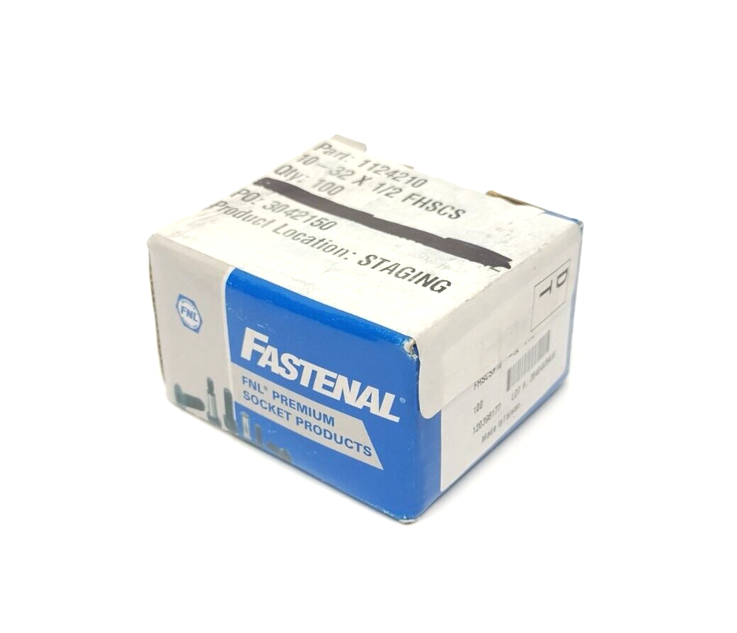 Fastenal 1124210 #10-32 x 1/2" L, 1/8" Hex Drive, Black Oxide Steel BOX OF 100 - Maverick Industrial Sales