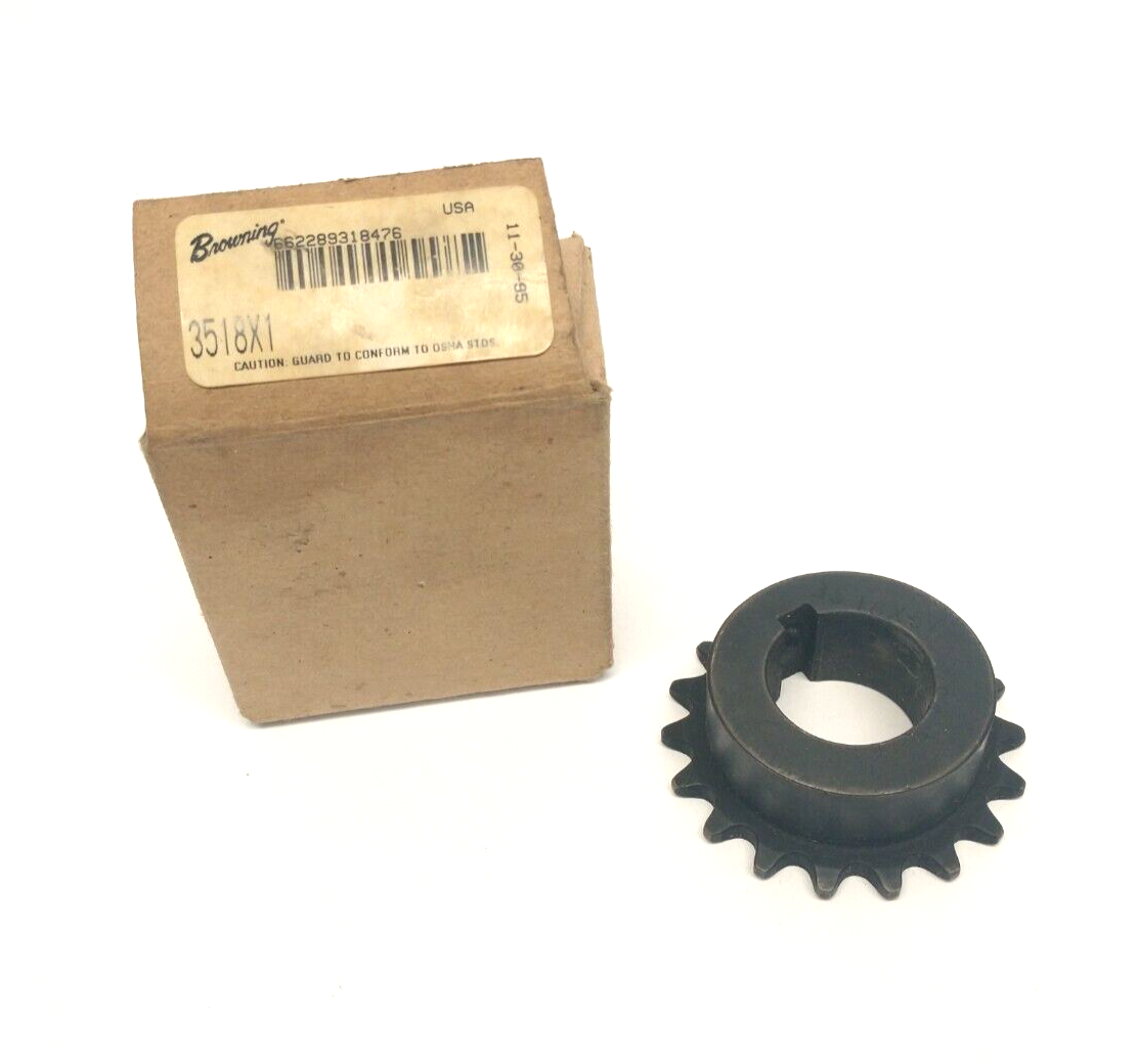 3518X1 | Browning Chain Sprocket 1" Keyed Bore - New – Open box - Maverick Industrial Sales