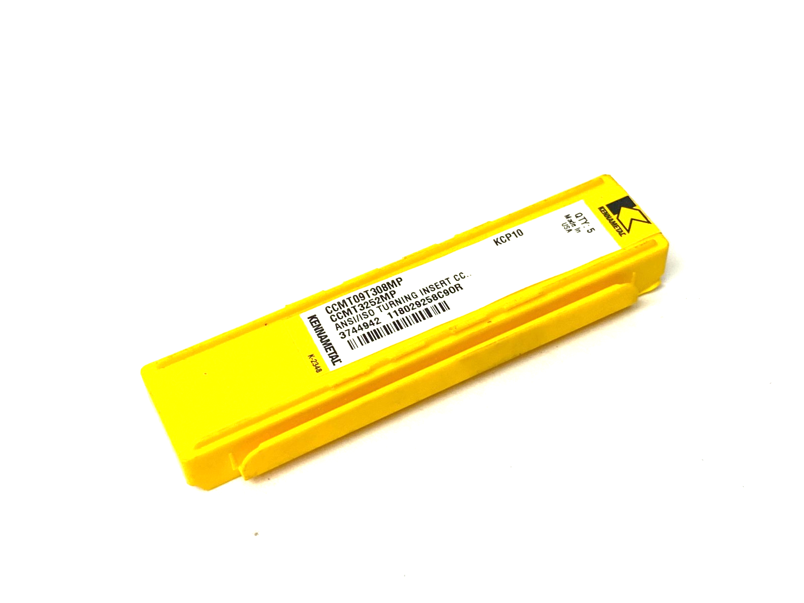 Kennametal 3744942 Screw-On Positive Inserts CCMT09T308MP PKG OF 5 - New - Maverick Industrial Sales