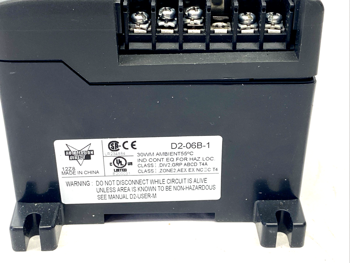 D2-06B-1 | Automation Direct DirectLOGIC I/O Base, 6-Slot, 110-220VAC NO COVERS- Used - Maverick Industrial Sales