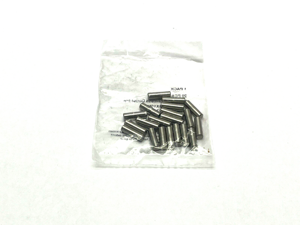 | 18-8 Stainless Steel Dowel Pin 3/16" Diameter 5/8" Long PKG OF 40 - New - Maverick Industrial Sales