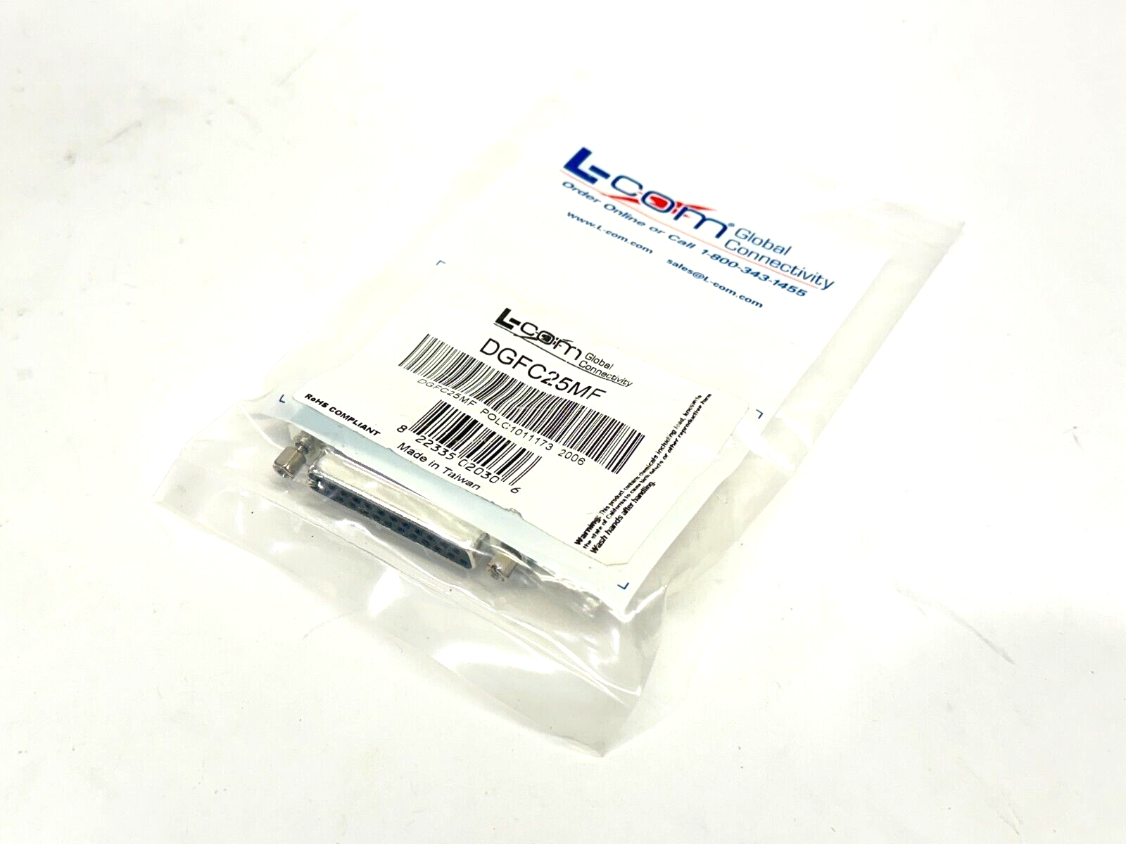 DGFC25MF | L-Com Capacitive Filter Adapter DB25 Male/Female 25-Pin - New - Maverick Industrial Sales