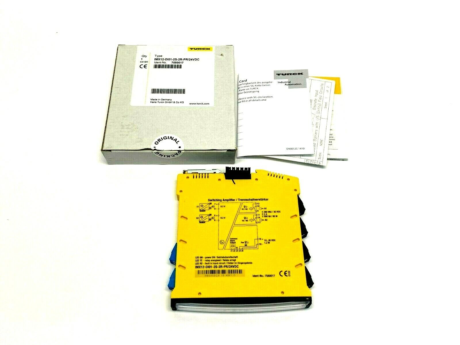 Turck IMX12-DI01-2S-2R-PR/24VDC Isolating Switching Amplifier 7580017 - New – Open box - Maverick Industrial Sales