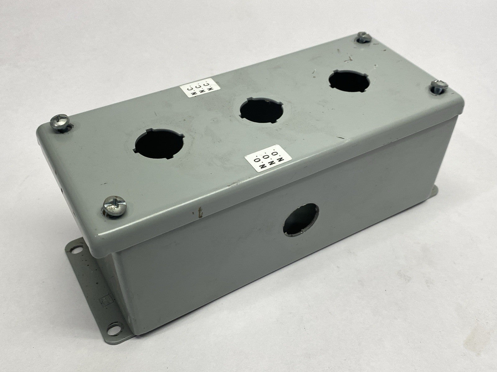 Hoffman E3PB 3-Hole Pushbutton Enclosure Type 12 8" x 3.25" x 2.75" - Maverick Industrial Sales