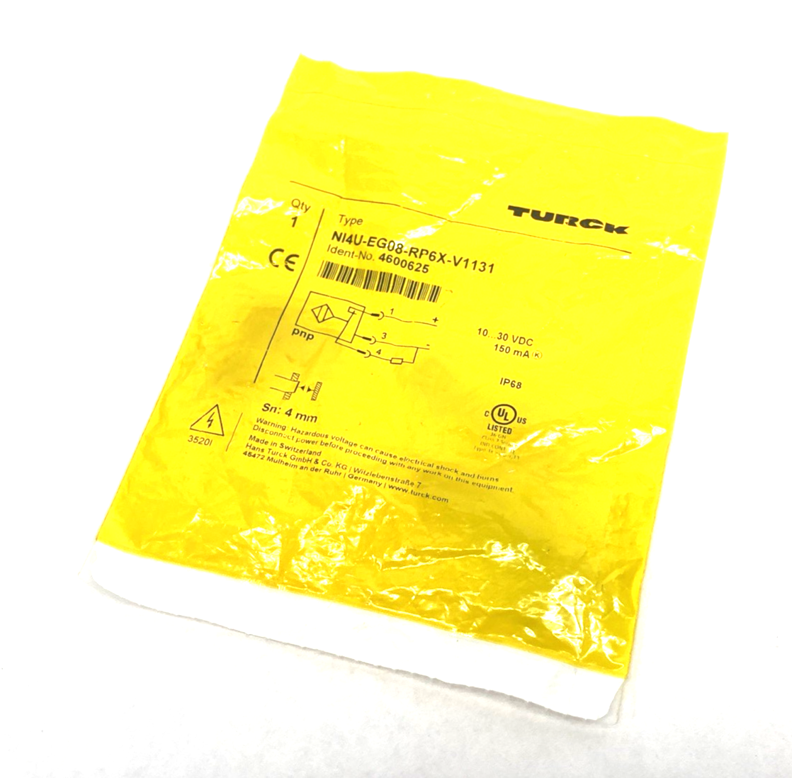 Turck NI4U-EG08-RP6X-V1131 Inductive Proximity Sensor Non-Flush 46000625 - Maverick Industrial Sales