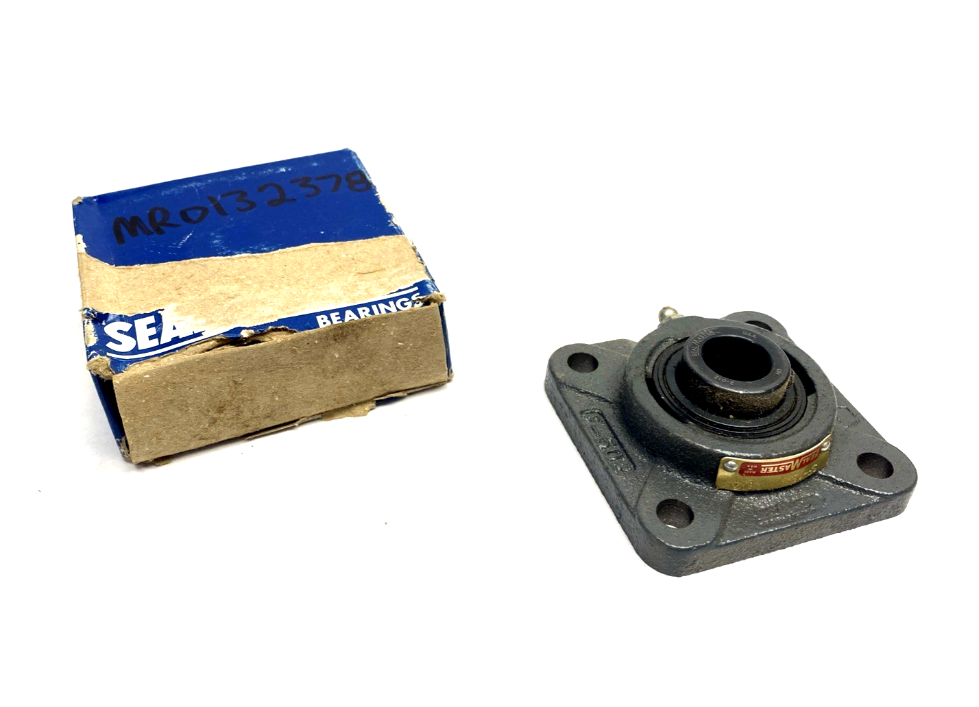 SF-12 | SealMaster Mounted Four Bolt Flange Ball Bearing, Cast Iron, 3/4" Bore - New – Open box - Maverick Industrial Sales