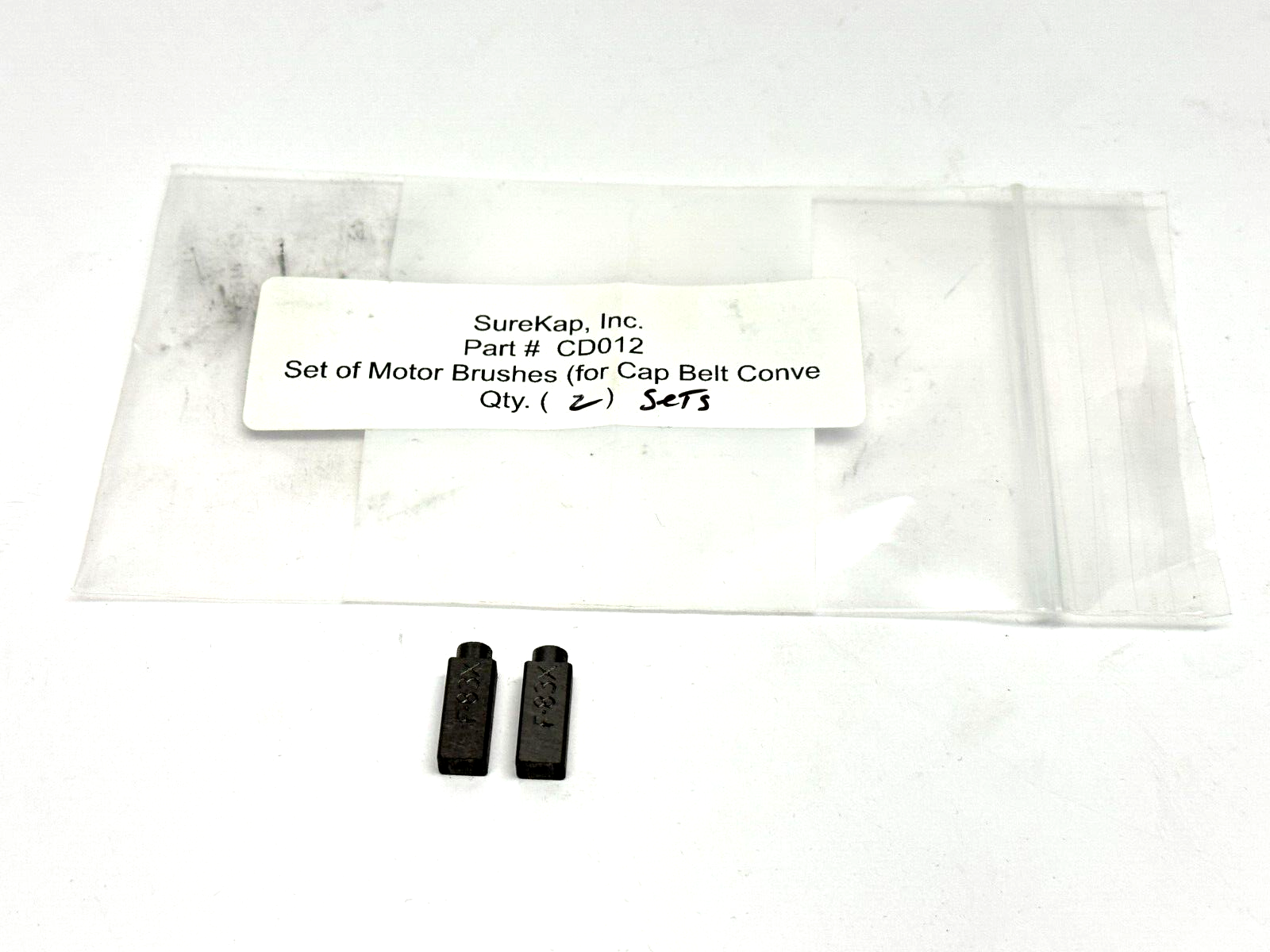 Surekap CD012 Set of Motor Brushes for Cap Belt Conveyor - New – Open box - Maverick Industrial Sales