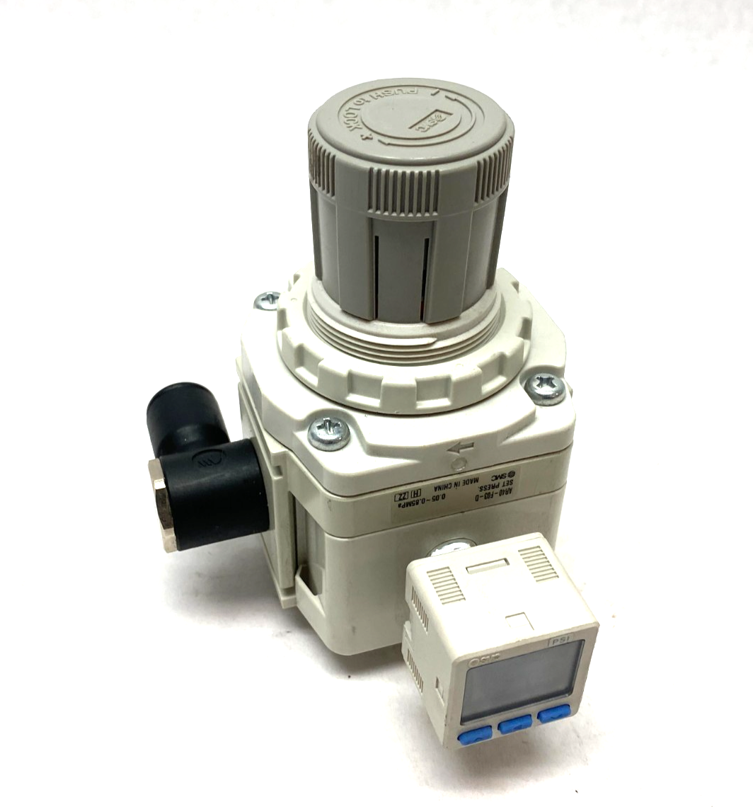 AR40-F03-D w/ ISE20B-V-P | SMC AR40-F03-D Regulator w/ ISE20B-V-P High-Precision Pressure Switch - New – Open box - Maverick Industrial Sales