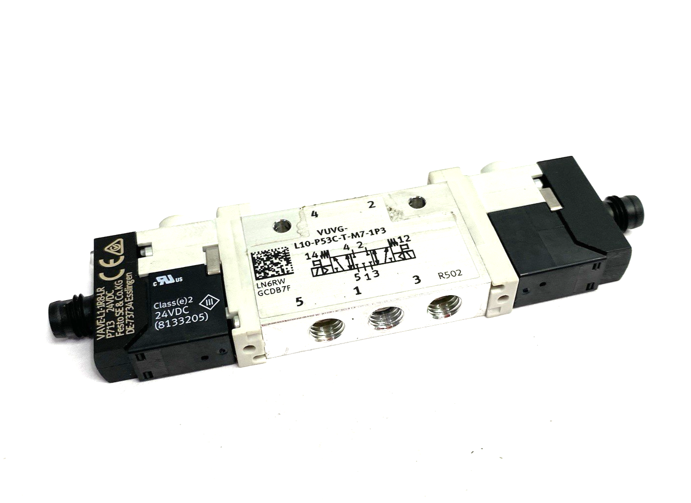 Festo VUVG-L10-P53C-T-M7-1P3 Air Pilot Control Solenoid Valve 5/3 Closed 566476 - Maverick Industrial Sales