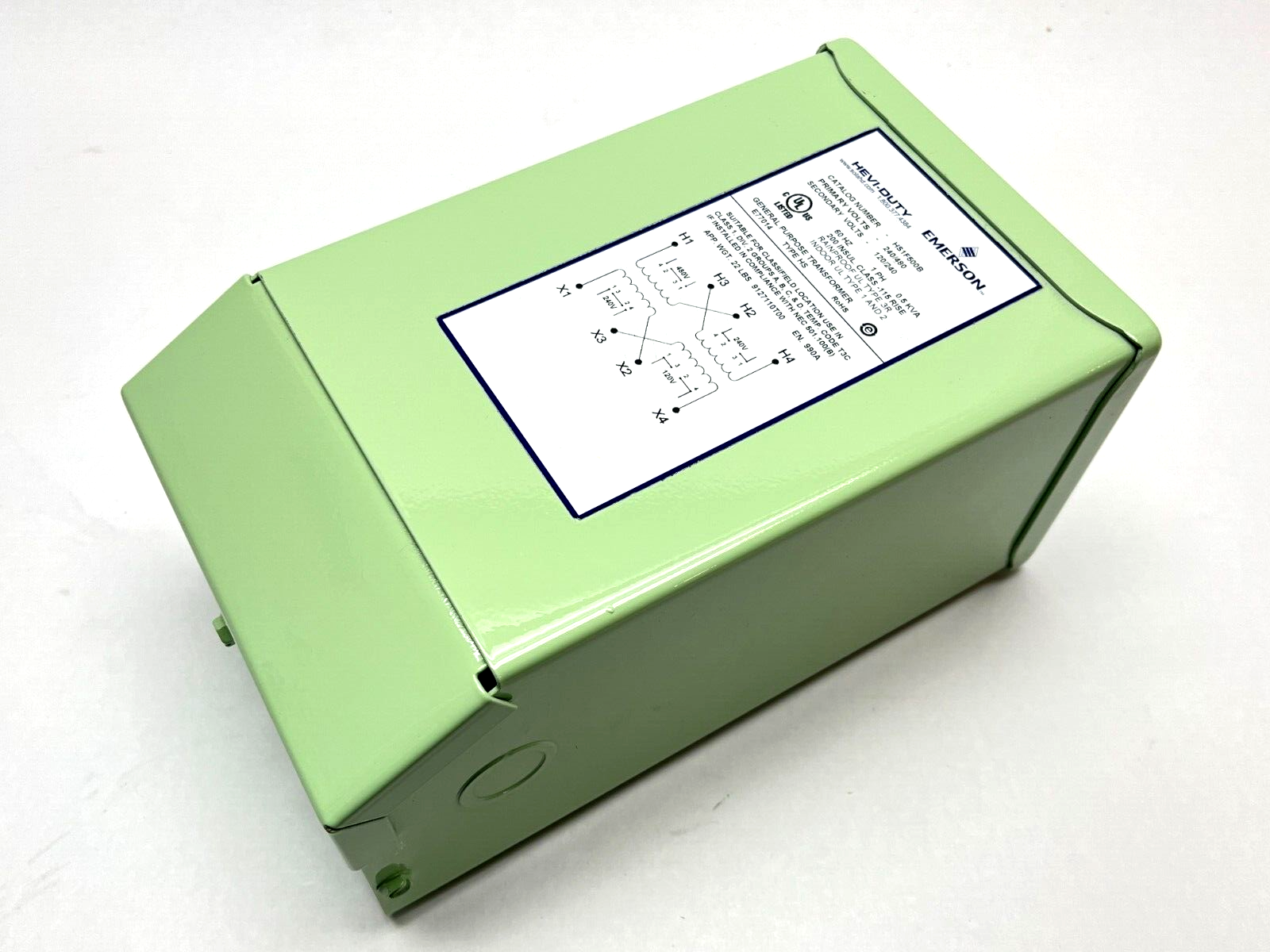 Emerson HS1F500B Type HS Industrial Control Transformer 0.5KVA 240/480V 1PH - Maverick Industrial Sales