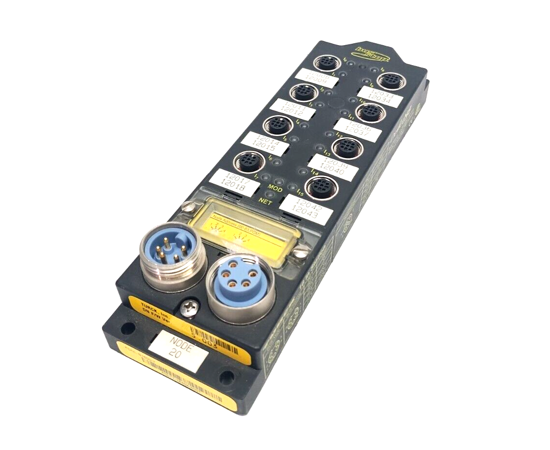 F0077, FDNL-S1600-T | Turck FDNL-S1600-T I/O Module For DeviceNet Fieldbus 16 Digital PNP Inputs F0077 - Used - Maverick Industrial Sales