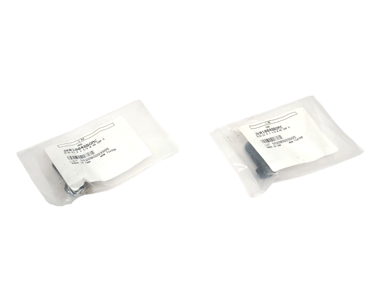 JKR10048BOMC | Hex Cap Bolt 5/8-11 x 1-1/2" LOT OF 2 - New - Maverick Industrial Sales