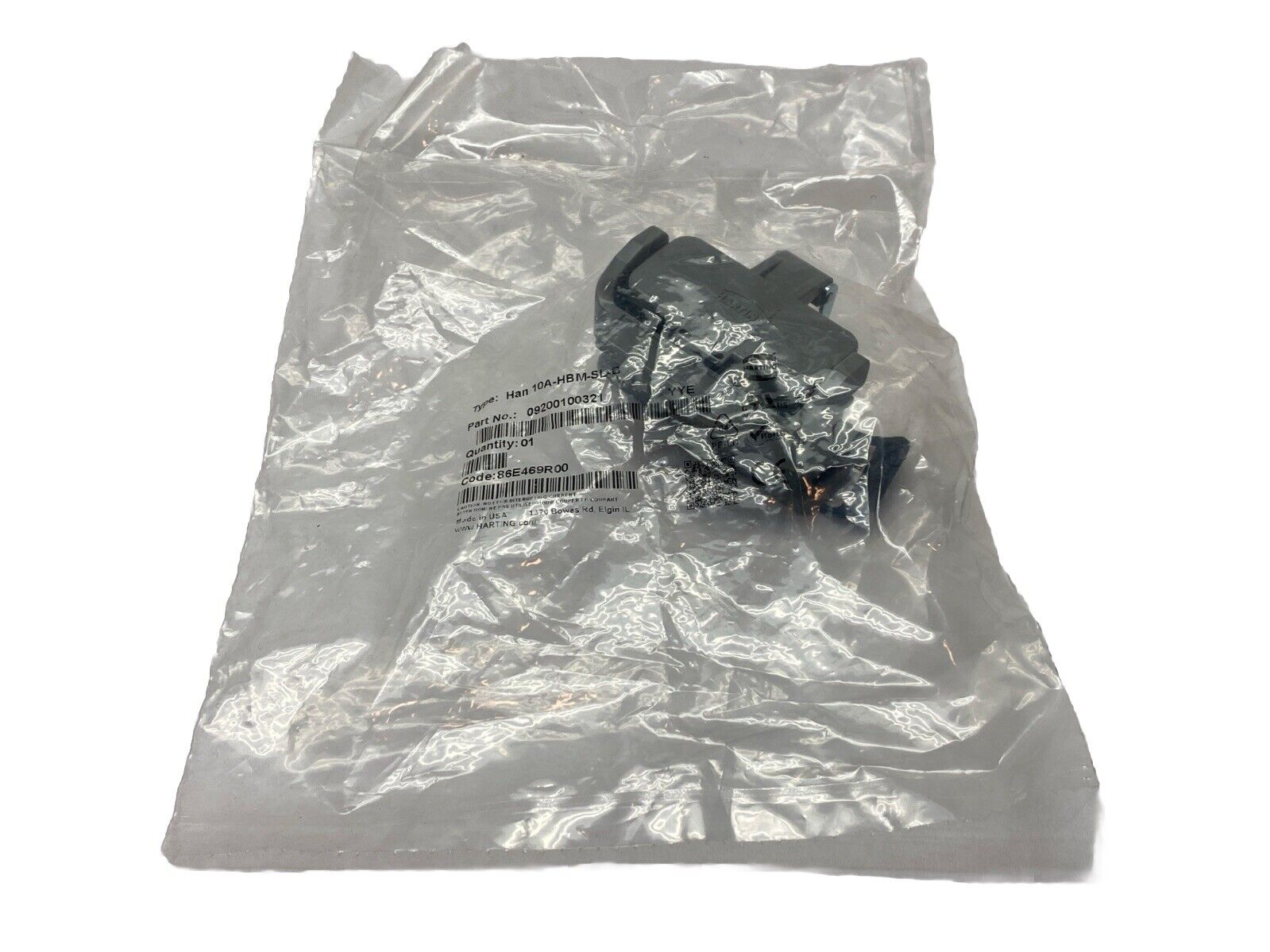 Harting 09200100321 Han 10A-HBM-SL-C Bulkhead Housing Size 10A - New - Maverick Industrial Sales