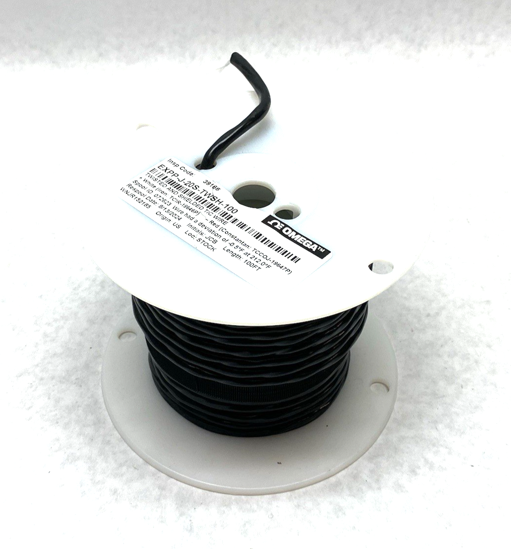 Omega EXPP-J-20S-TWSH-100 Twisted Shield. Thermocouple Wire 2-Cond. 85' SPOOL - Maverick Industrial Sales