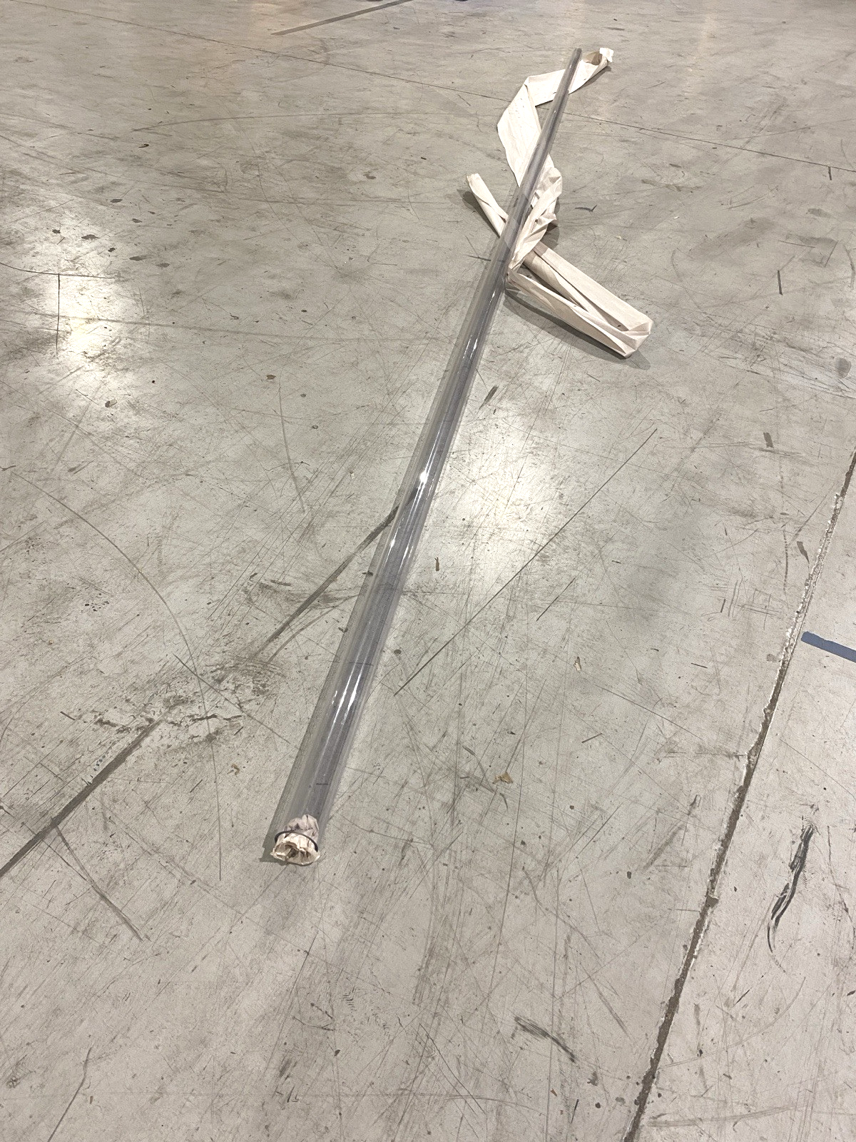 Clear Rigid Plastic Tubing 2.375 in ID / 2.75 in OD x 239.75 in Long, LOT OF 6 - Maverick Industrial Sales