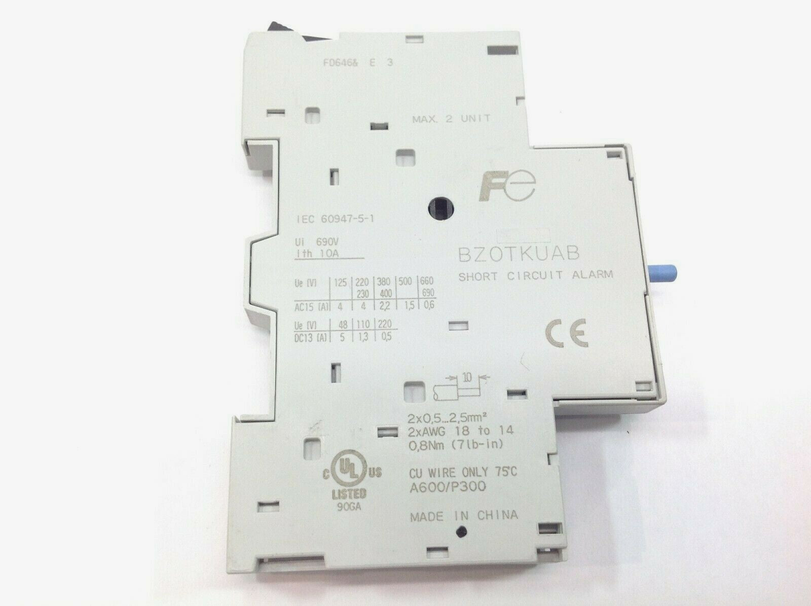 Fuji Electric BZ0TKUAB Short Circuit Alarm Contact Block - Maverick Industrial Sales