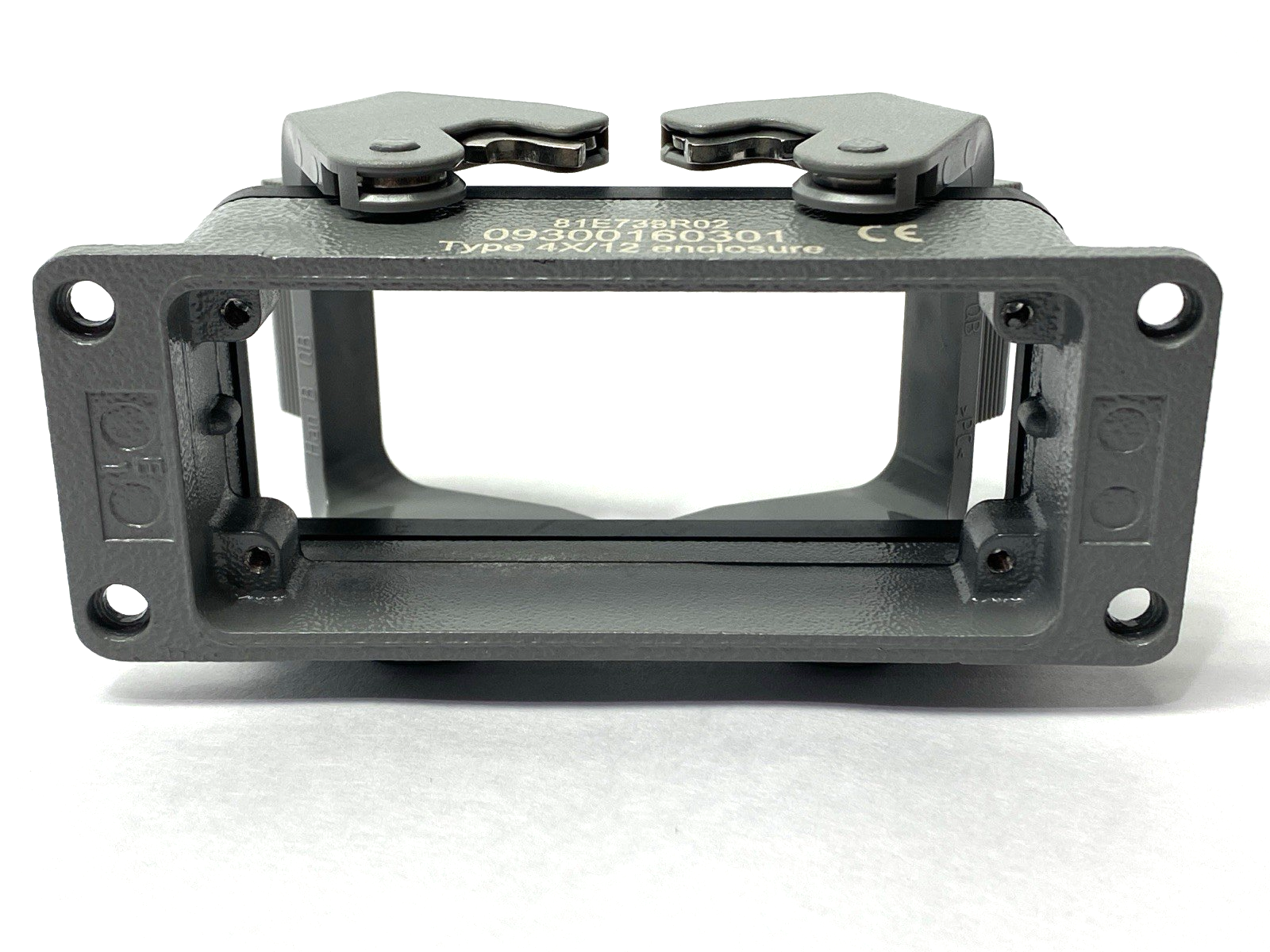 Harting 0900160301 Base Panel Bulkhead Mounted Housing Latching Han 16B-HBM-DL - Maverick Industrial Sales