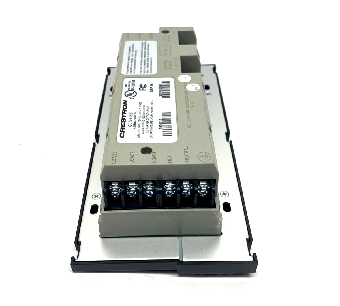CLS-C6B | Crestron iLux Integrated Lighting System Control MISSING FRONT COVER - Used - Maverick Industrial Sales