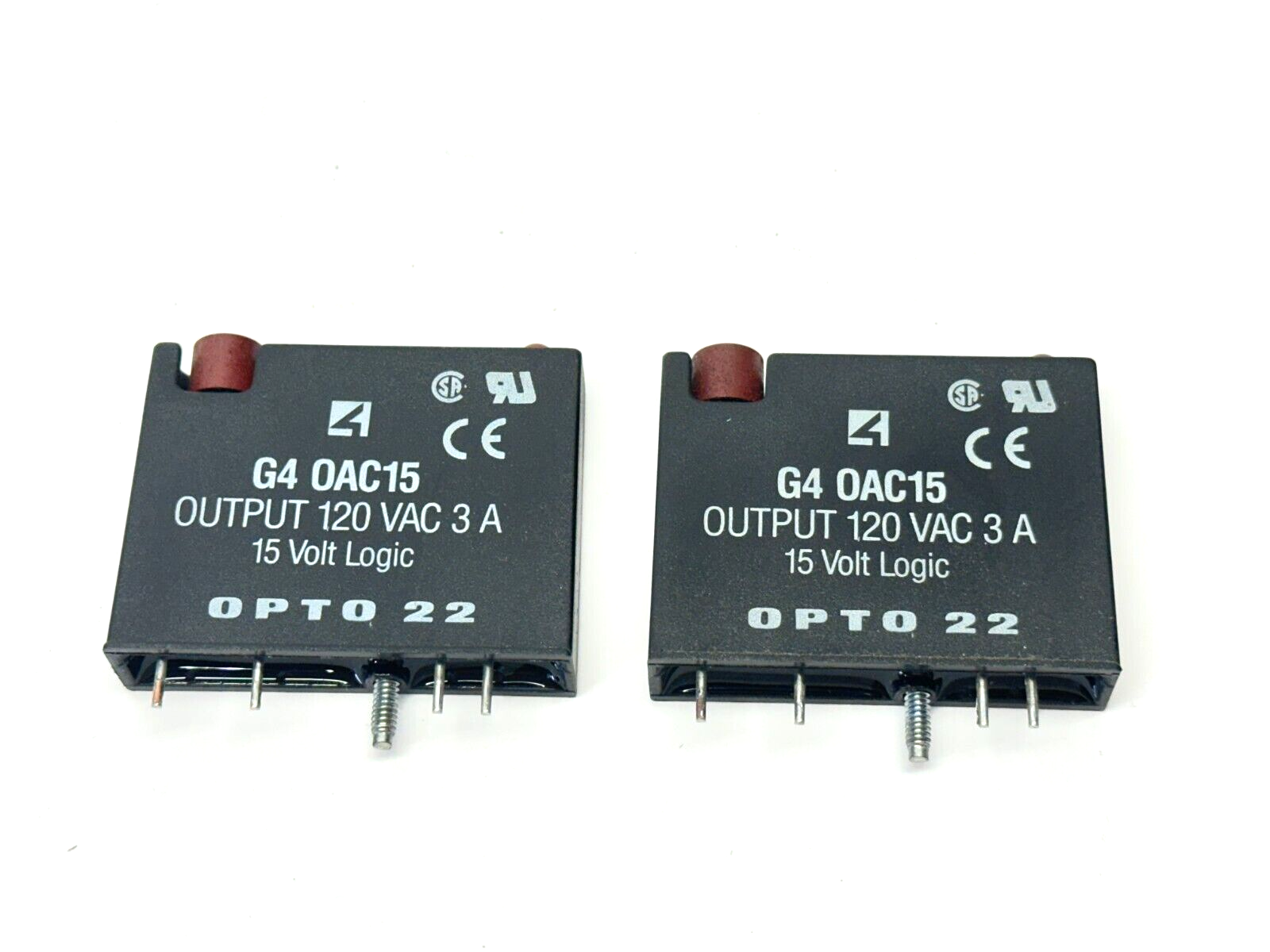 G4OAC15 | Opto 22 Output Logic Relay Module 3A 120VAC 15V Logic LOT OF 2 - Used - Maverick Industrial Sales