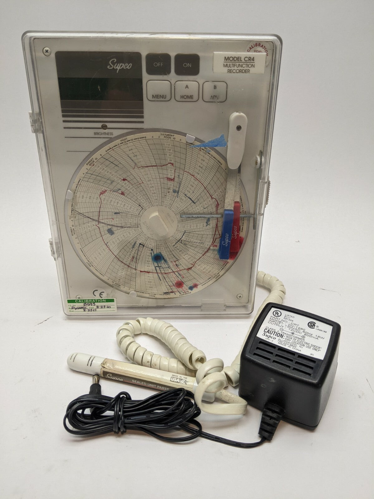Supco CR4 Multifunction Chart Recorder 6" Temp & Humidity - For parts or not working - Maverick Industrial Sales