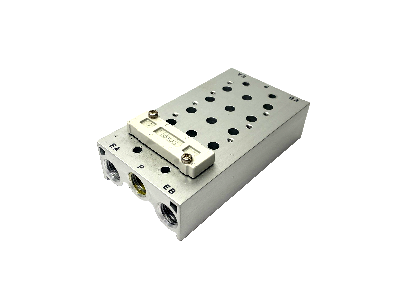 SS5Y5-20-05-00N | SMC Pneumatic Valve Manifold/Base, 5-Stations, 1/4" NPT - Used - Maverick Industrial Sales