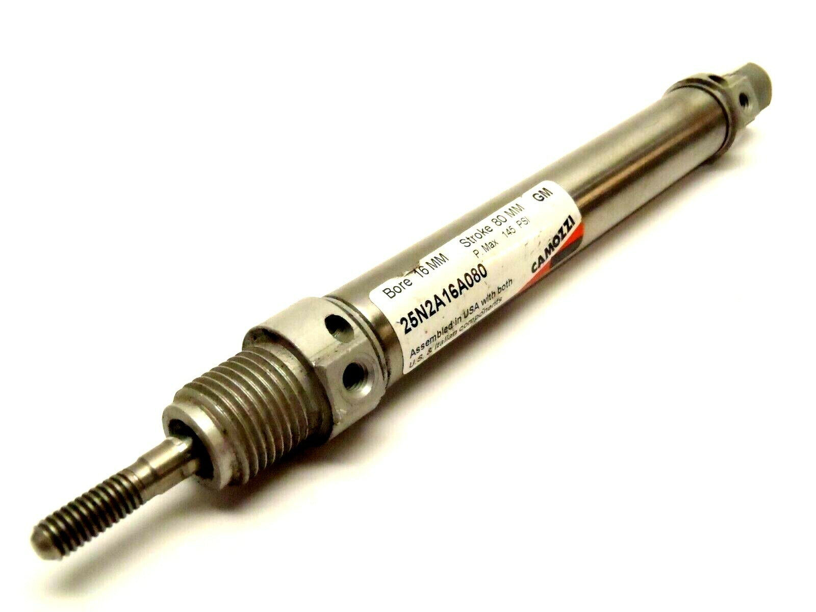 Camozzi 25N2A16A080 Cylinder 16mm Bore x 80mm Stroke - Maverick Industrial Sales
