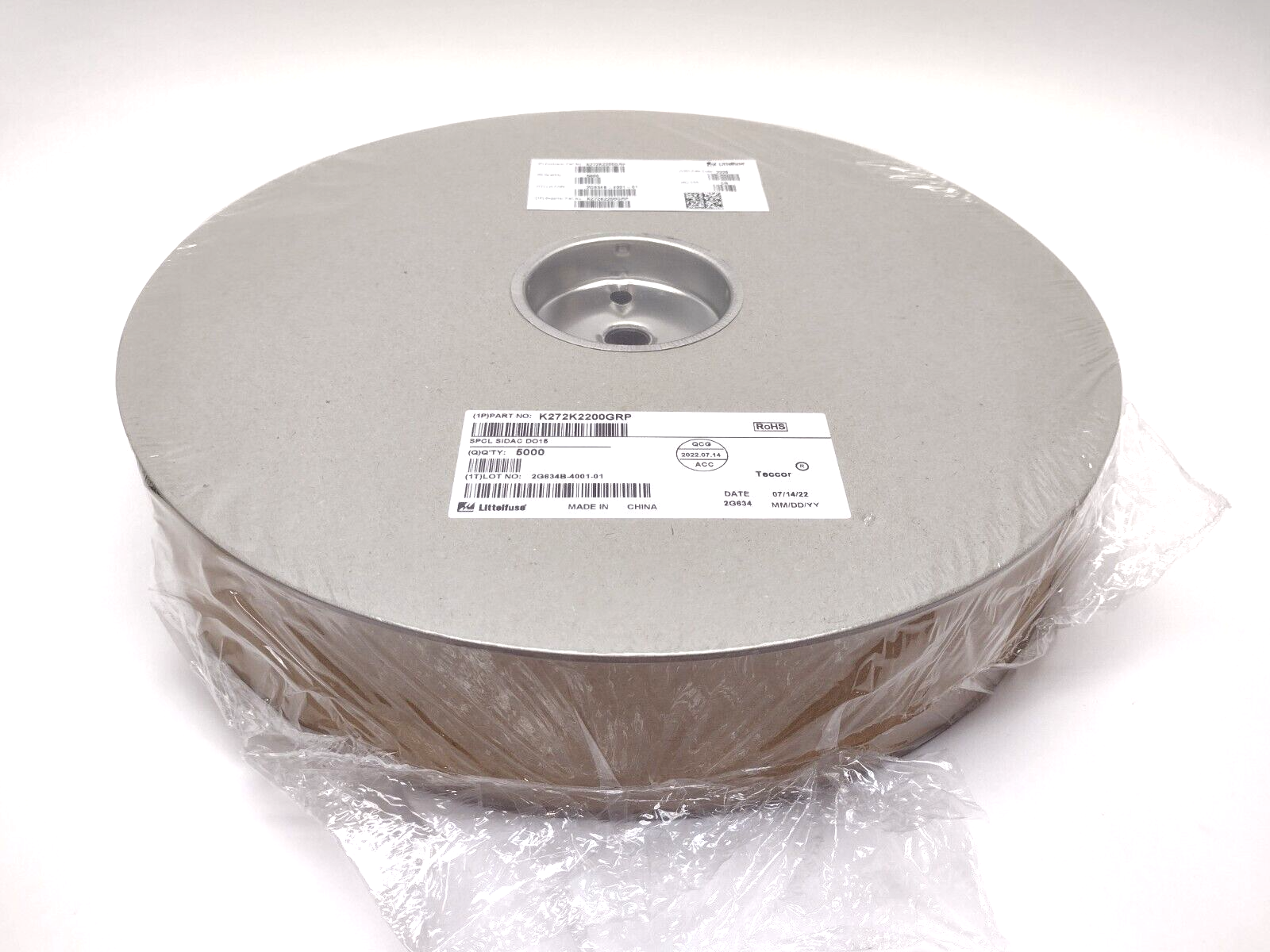 Littlefuse K272K2200GRP SPCL Sidac DO15 K2200GRP Teccor Thyristor, 5000pc Reel - Maverick Industrial Sales