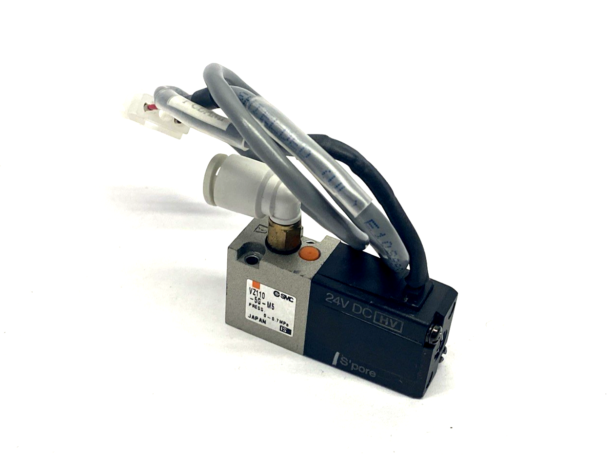 SMC VZ110-5G-M5 Solenoid Valve 3-Port 24VDC - Maverick Industrial Sales