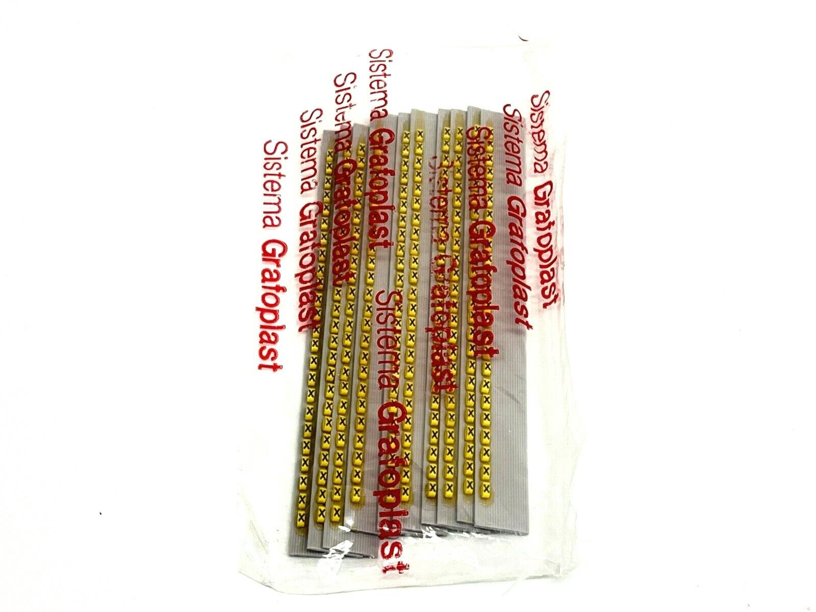 117 | Grafoplast Wire Markers X Black on Yellow 10 Strips 9TFX16 - New - Maverick Industrial Sales