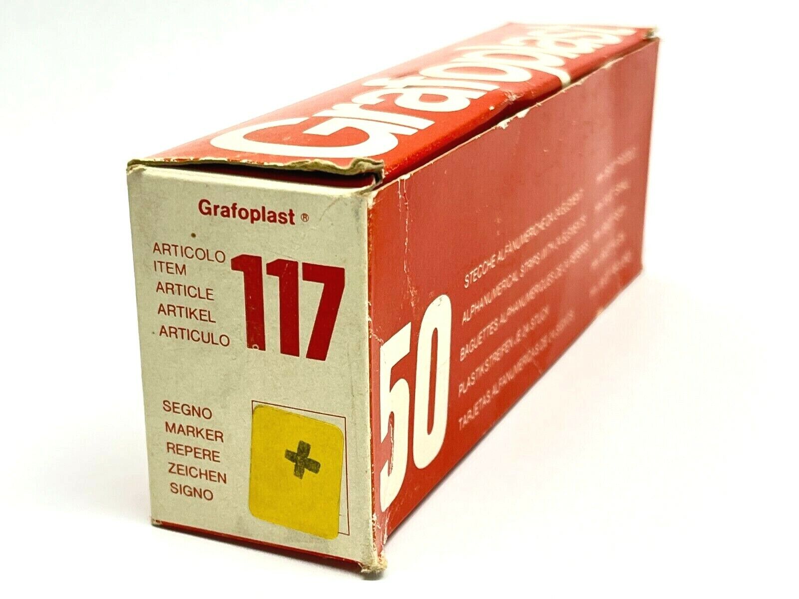 117 | Grafoplast Wire Markers + Black on Yellow 50 Strips - New - Maverick Industrial Sales