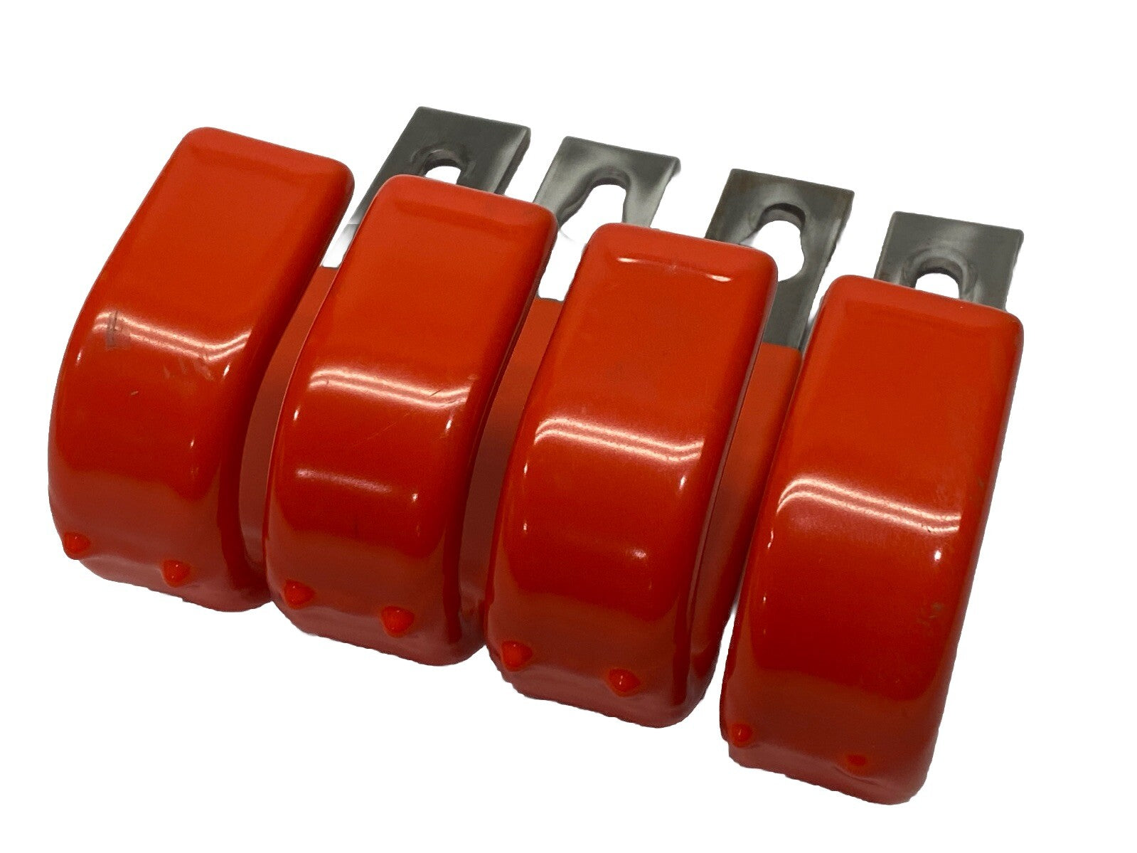 1730A91 Nonmarring Hooks Orange Vinyl Coated 100lbs Capacity LOT OF 4 - Maverick Industrial Sales