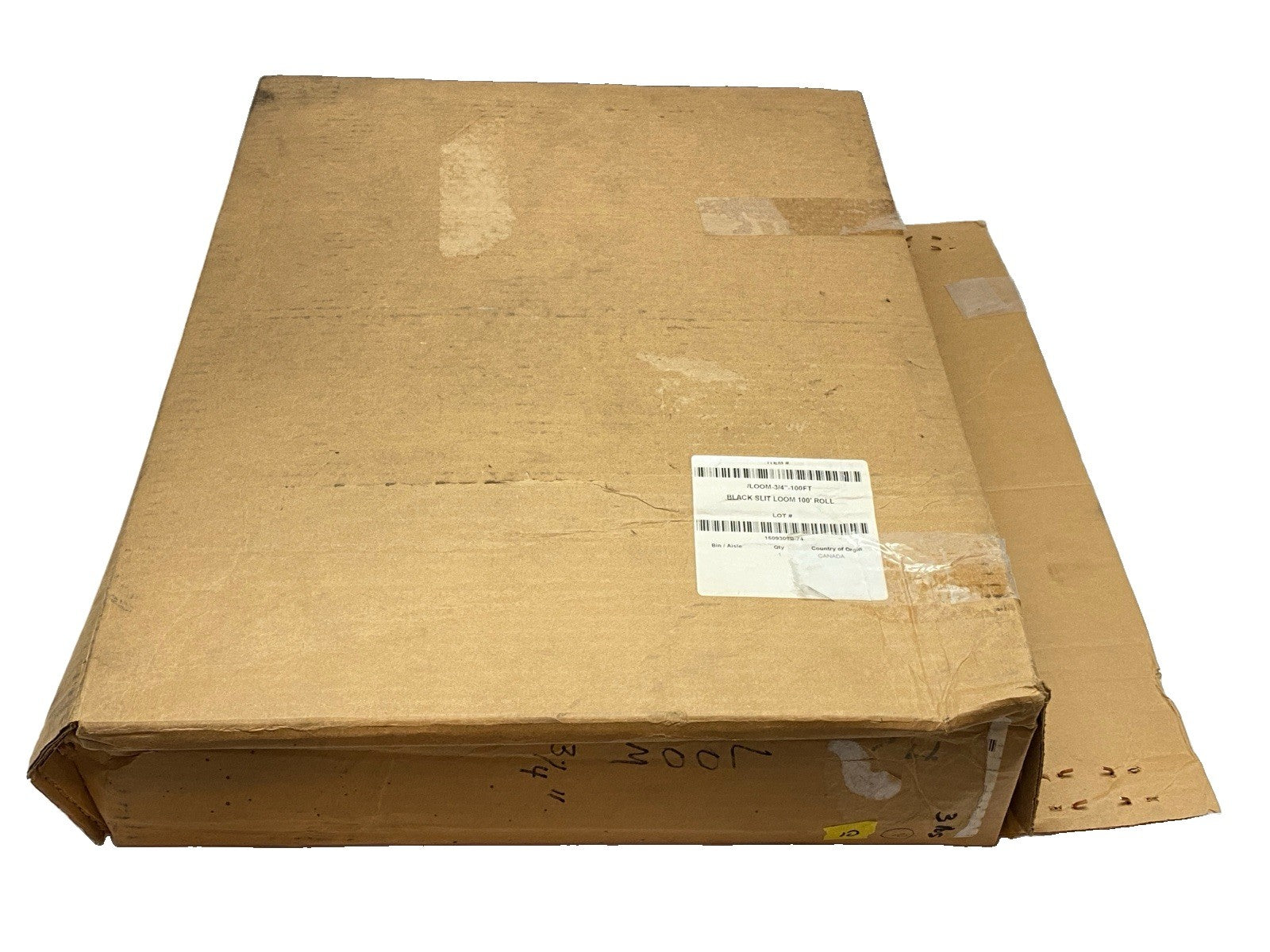 /LOOM-3/4"-100FT | Black Slit Loom 100' Roll - New – Open box - Maverick Industrial Sales