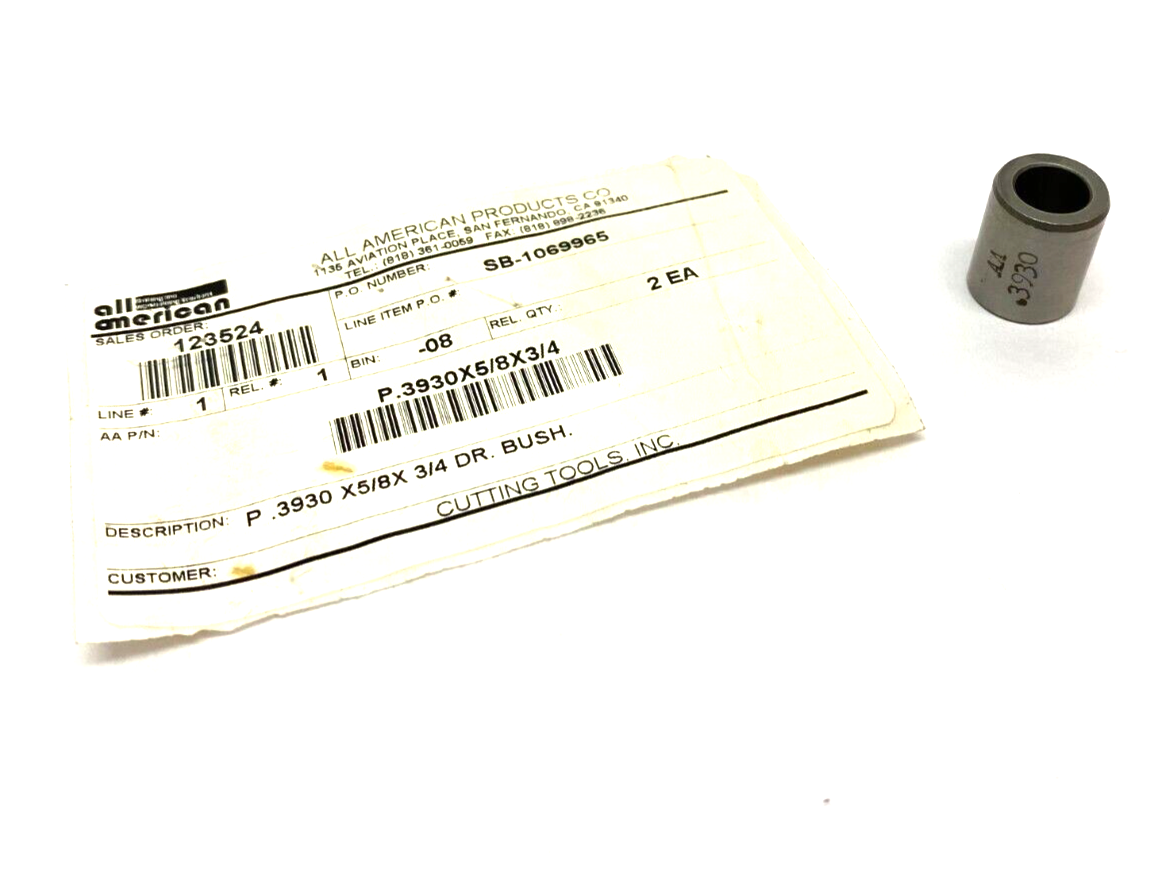 P.3930X5/8X3/4 | All American Drill Bushing .3930 x 5/8 x 3/4 - New Other - Maverick Industrial Sales