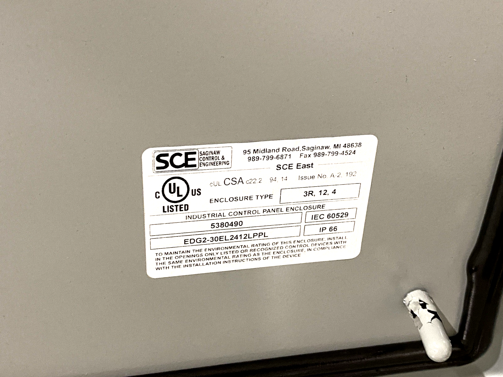 Saginaw Control EDG2-30EL2412LPPL Custom 2-Window Enclosure, 30" x 24" x 12" - Maverick Industrial Sales