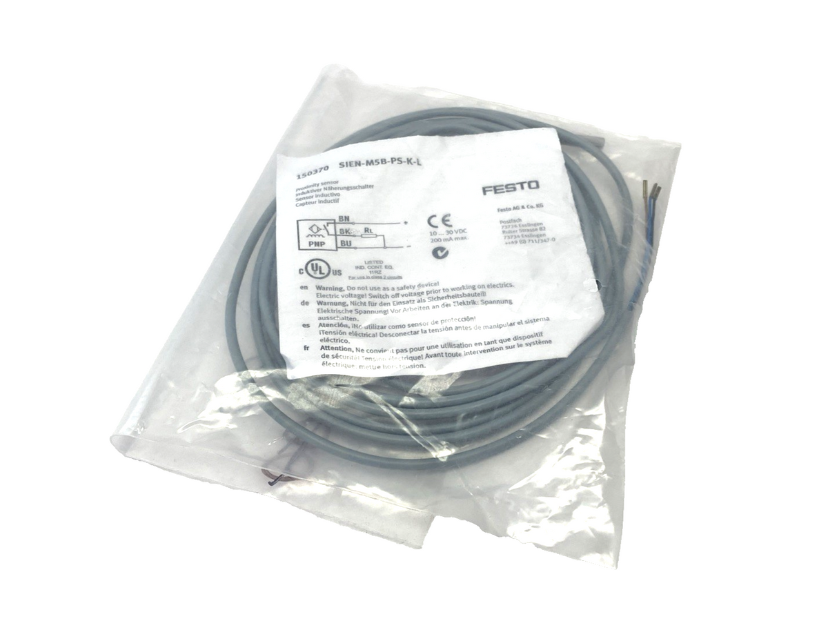Festo SIEN-M5B-PS-K-L Proximity Sensor 150370 - Maverick Industrial Sales
