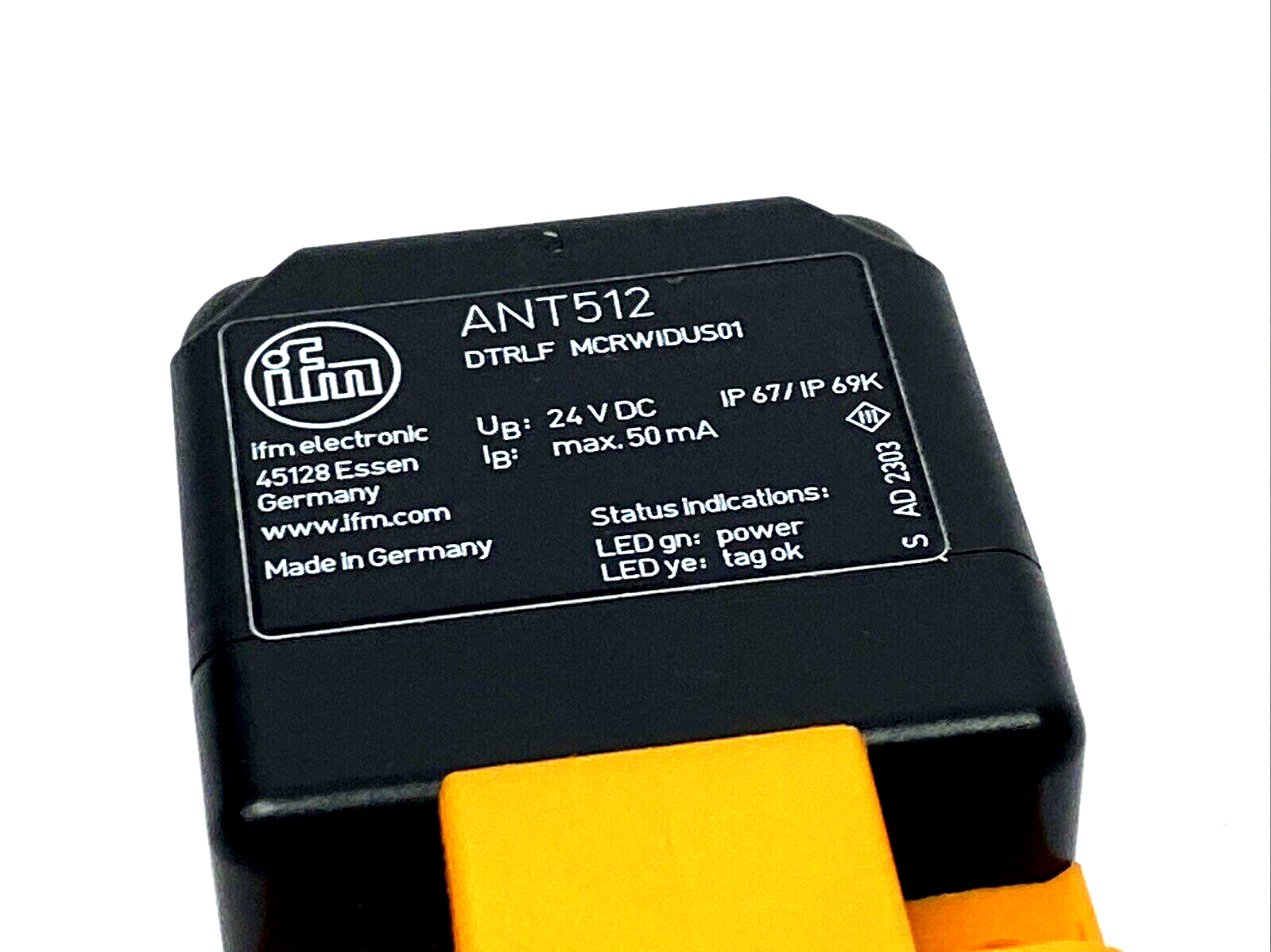 ifm ANT512 RFID Read/Write Head LF, DTRLF MCRWIDUS01 - New – Open box - Maverick Industrial Sales