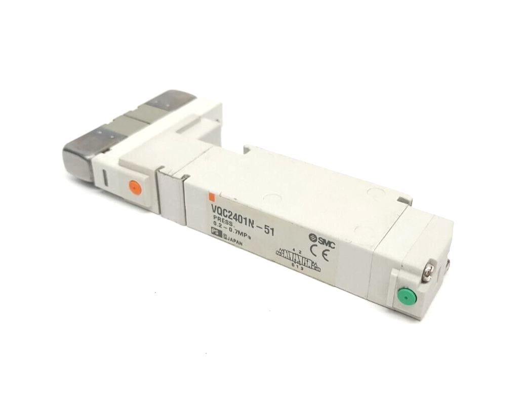 VQC2401N-51 | SMC 5 Port 3 Position Double Solenoid Valve 24VDC - Used - Maverick Industrial Sales