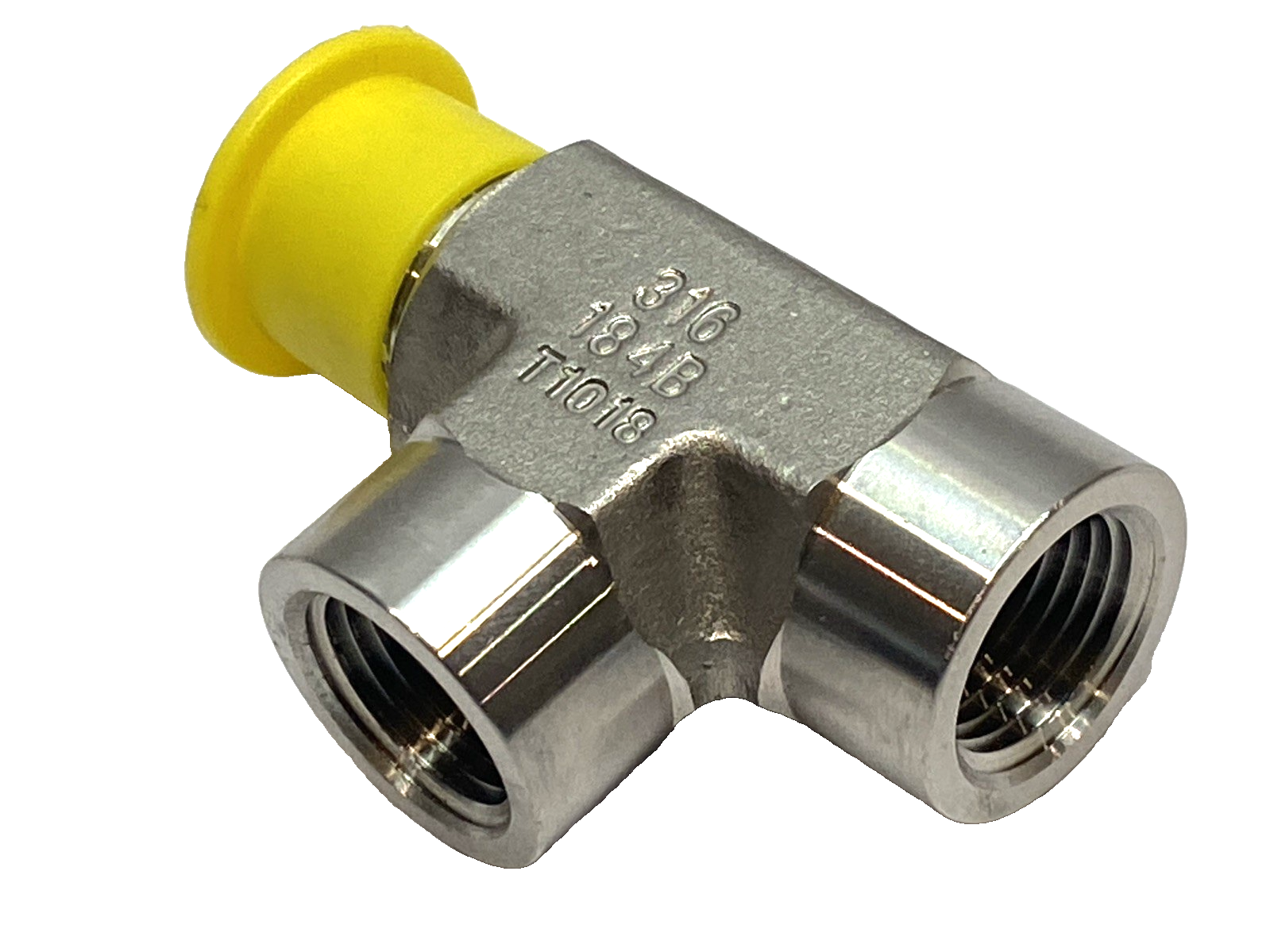 3/8 MRO-SS | Parker Male Run Tee 3/8-18 NPTF Stainless Steel Fitting- New – Open box - Maverick Industrial Sales