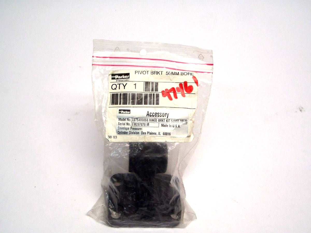 Parker L075480063 Pivot Mounting Hinge Black Bracket Kit 63MM MP/ME - Maverick Industrial Sales