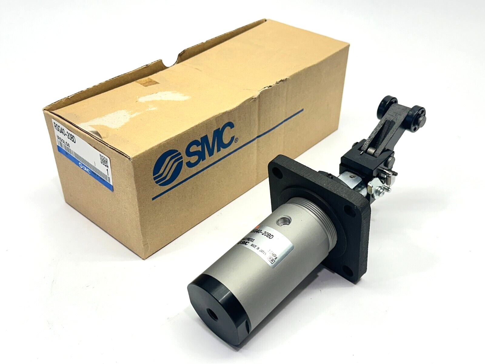 RSG40-20BD | SMC Double Acting Cylinder Stopper 40mm Bore 20mm Stroke - New – Open box - Maverick Industrial Sales