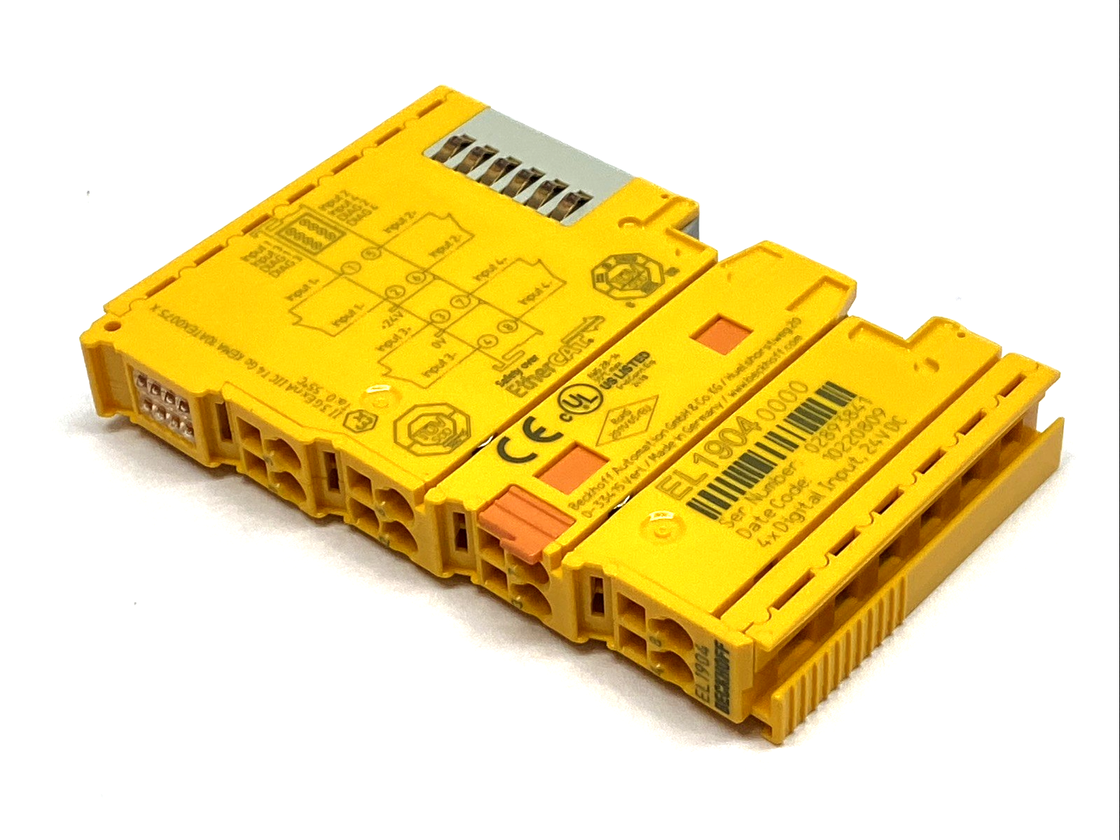 Beckhoff EL1904 4-Ch Digital Input Terminal TwinSAFE EtherCAT 24V - Used - Maverick Industrial Sales