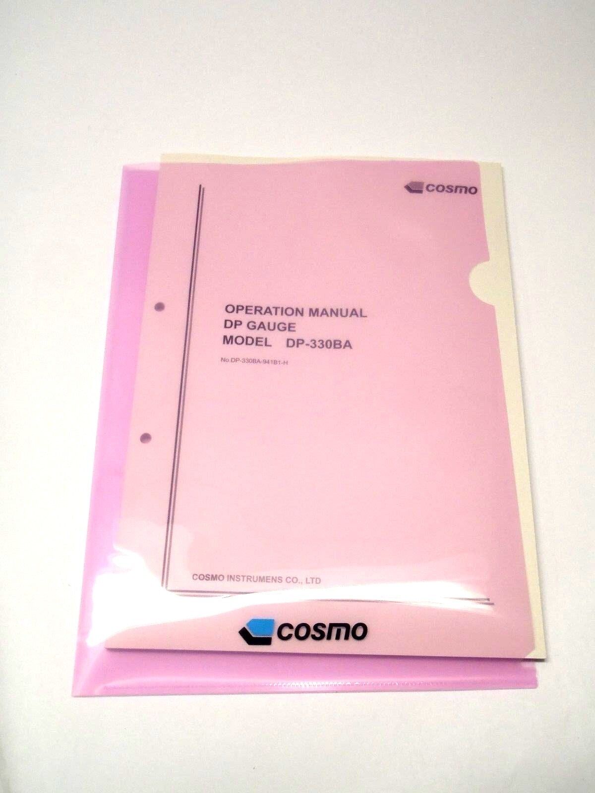 N/A | Cosmo Instruments Operation Manual for DP-330BA Digital Gauge Manometer - New - Maverick Industrial Sales