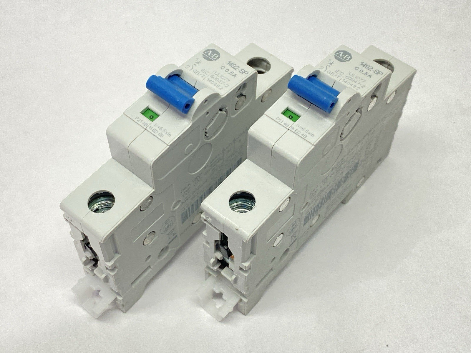 1492-SPM1C005 | Allen Bradley Ser D Mini Circuit Breaker 1-Pole 0.5A 277V LOT OF 2 - New Other - Maverick Industrial Sales