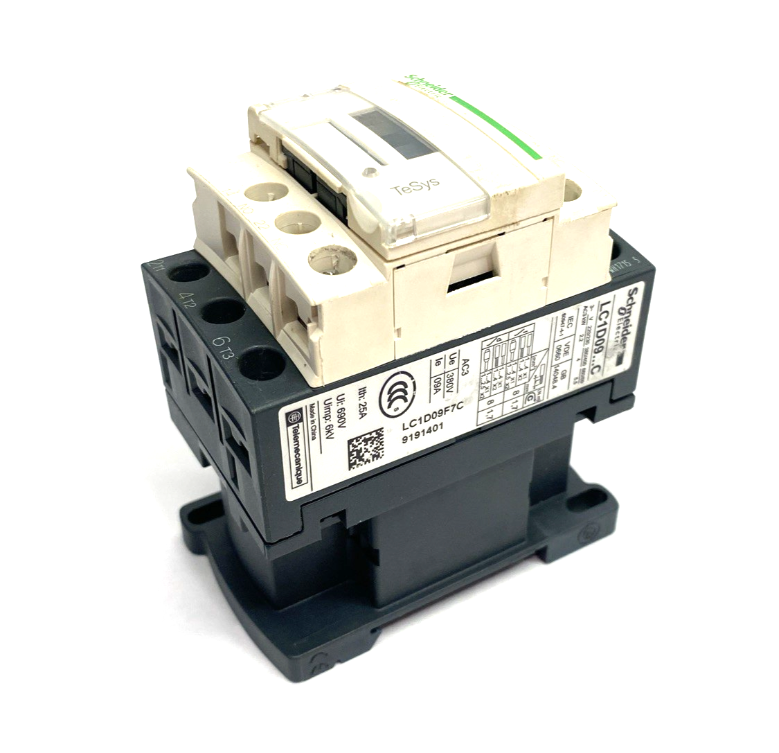 Schneider Electric LC1D09F7C TeSys Contactor 3-Pole 9A - Maverick Industrial Sales