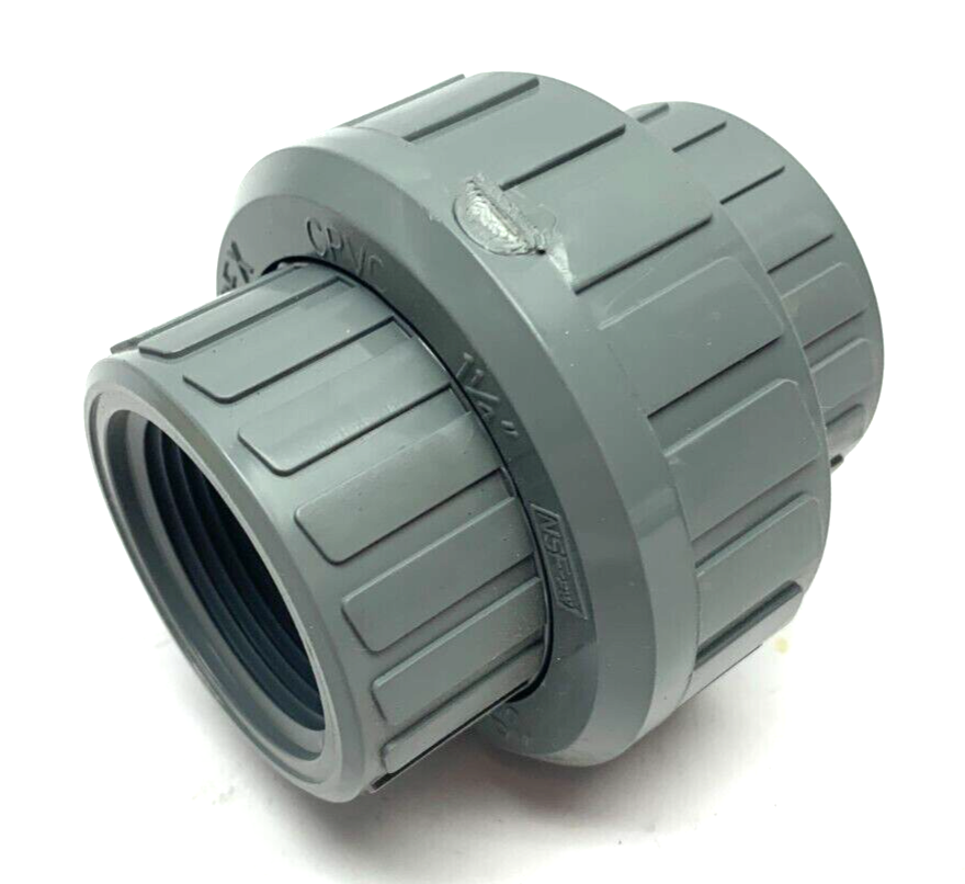 F1970 | Ipex 1-1/4" CPVC Union Ring Coupling Grey Threaded SCH80 - New – Open box - Maverick Industrial Sales
